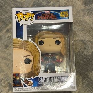 Captain Marvel funko pop with stand